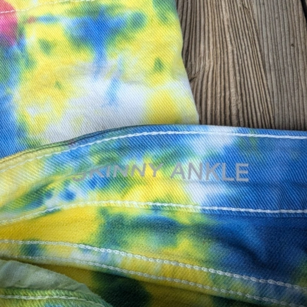 Ana tie-dye Capri denim pants size 27/4 - Picture 5 of 14